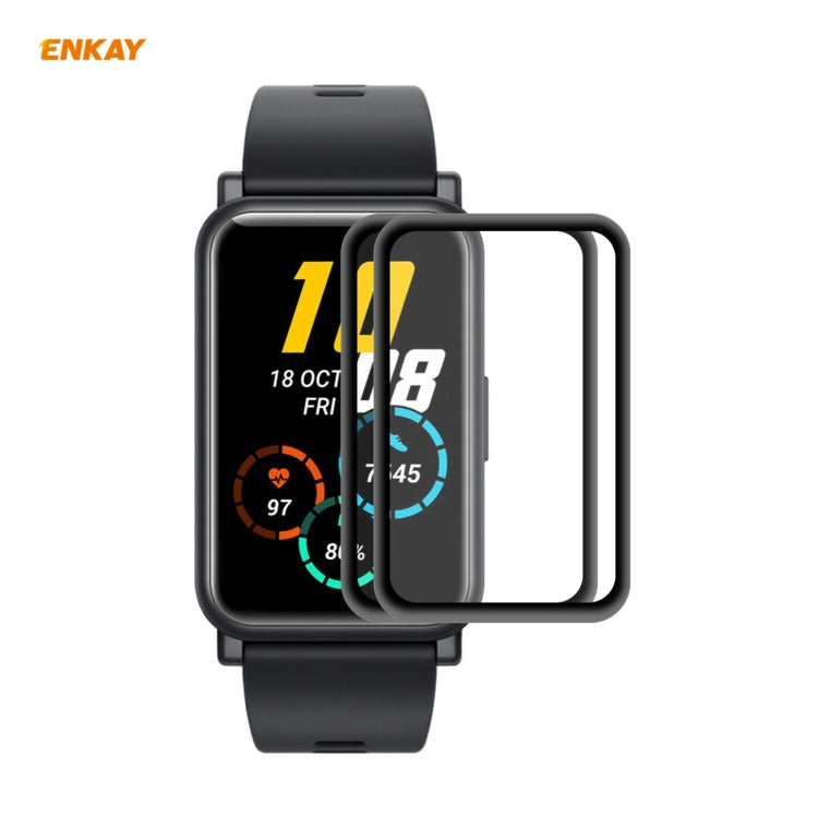 2 PCS For Huawei Honor Watch ES ENKAY Hat-Prince 3D Full Screen Soft PC Edge + PMMA HD Screen Protector Film - Screen Protector by ENKAY | Online Shopping UK | buy2fix