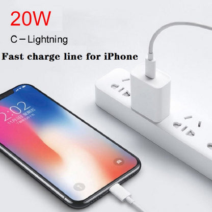 SDC-20W 2 in 1 PD 20W USB-C / Type-C Travel Charger + 3A PD3.0 USB-C / Type-C to 8 Pin Fast Charge Data Cable Set, Cable Length: 1m, US Plug - Mobile Accessories by buy2fix | Online Shopping UK | buy2fix