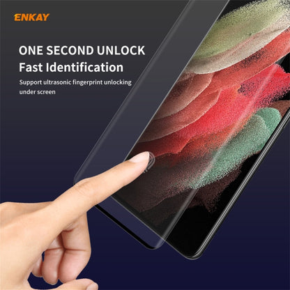 For Samsung Galaxy S21 Ultra 1pc ENKAY Hat-Prince 0.26mm 9H 3D Explosion-proof Full Screen Curved Heat Bending Tempered Glass Film - Galaxy S21 Ultra 5G Tempered Glass by ENKAY | Online Shopping UK | buy2fix