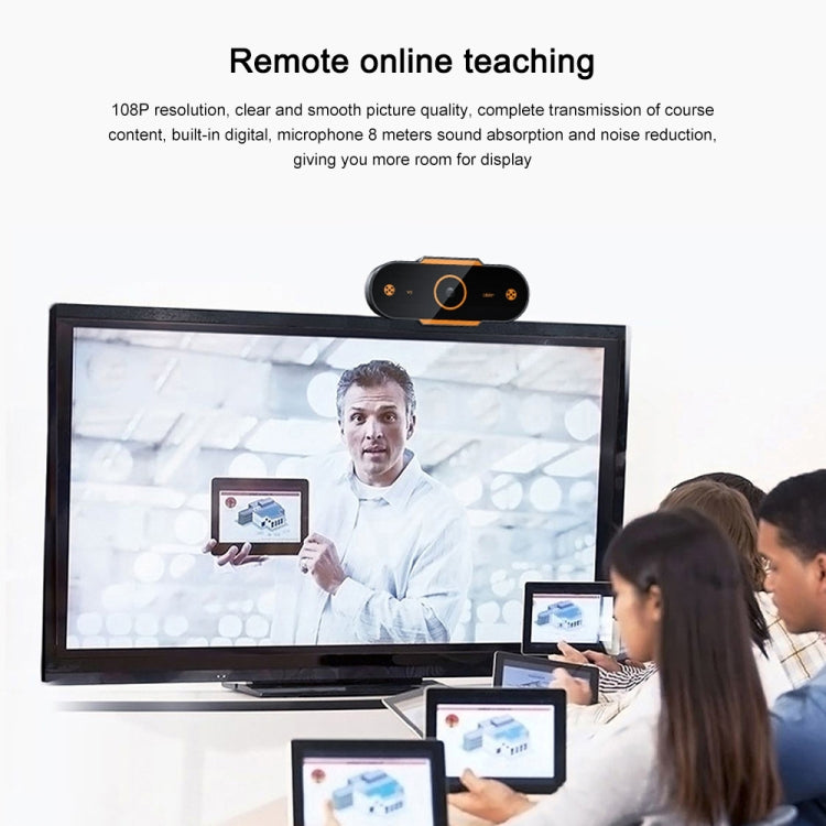 312 1080P HD USB 2.0 PC Desktop Camera Webcam with Mic, Cable Length: about 1.3m, Configuration:Anti-peep - HD Camera by buy2fix | Online Shopping UK | buy2fix