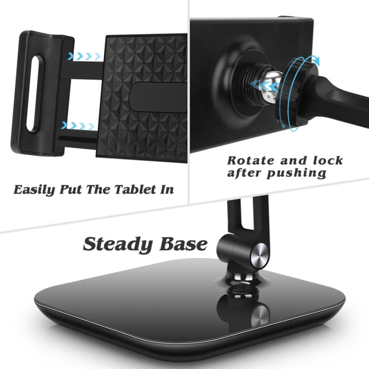 NS-06B Aluminum Alloy Foldable Adjustable Tablet Desk Stand for iPad, Huawei, Apple - Lazy Bracket by buy2fix | Online Shopping UK | buy2fix