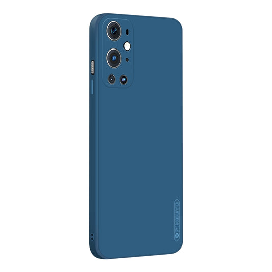 For OnePlus 9 Pro PINWUYO Touching Series Liquid Silicone TPU Shockproof Case(Blue) - OnePlus Cases by PINWUYO | Online Shopping UK | buy2fix