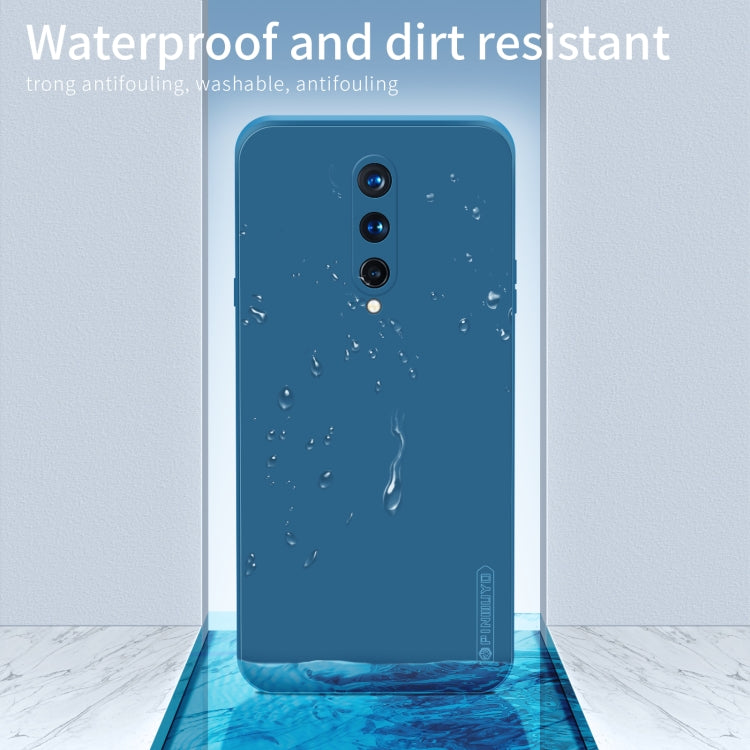 For OnePlus 8 PINWUYO Touching Series Liquid Silicone TPU Shockproof Case(Blue) - OnePlus Cases by PINWUYO | Online Shopping UK | buy2fix