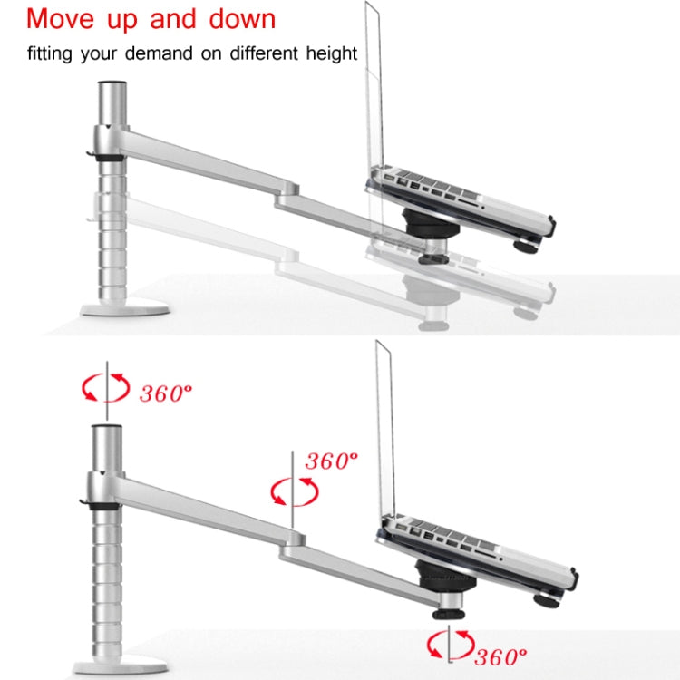 OA-1S 360 Degrees Rotation Arm Aluminum Alloy Tablet Laptop Stand - Computer & Networking by buy2fix | Online Shopping UK | buy2fix