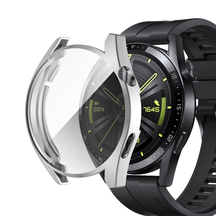 For Huawei Watch GT 3 42mm Fully Surrounded TPU Case with Protective Film(Silver) - Smart Wear by buy2fix | Online Shopping UK | buy2fix