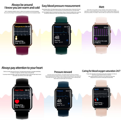 Q19 Pro IP67 Waterproof 1.69 inch Smartwatch(Gold+Pink) - Smart Wear by buy2fix | Online Shopping UK | buy2fix