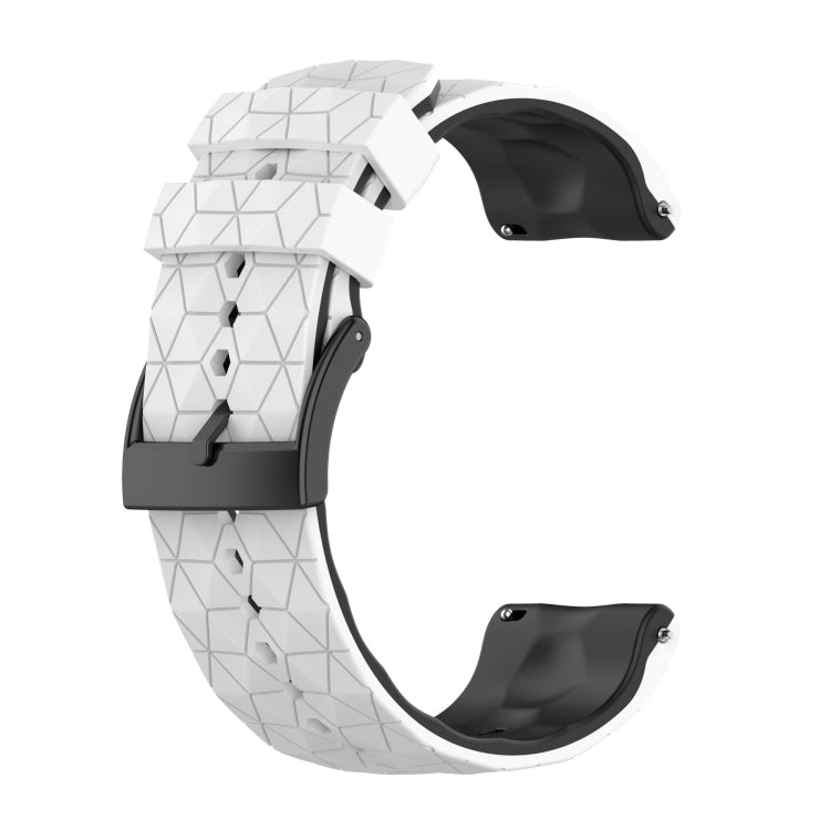 For Suunto 7 24mm Mixed-Color Silicone Watch Band(White+Black) - Smart Wear by buy2fix | Online Shopping UK | buy2fix