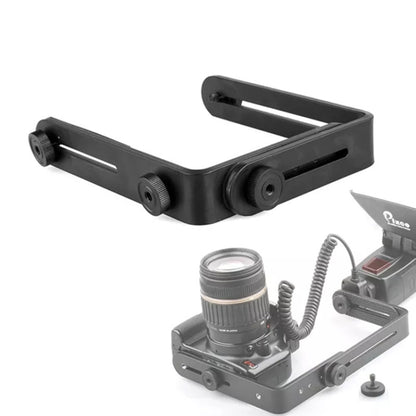 NST-6494 Aluminum Alloy 1/4 inch Hot Shoe Adapter Camera Double L shape Camera Flash Bracket - Camera Accessories by buy2fix | Online Shopping UK | buy2fix