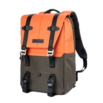 K&F CONCEPT KF13.087AV1 Photography Backpack Light Large Capacity Camera Case Bag with Rain Cover(Orange) - Camera Accessories by K&F | Online Shopping UK | buy2fix