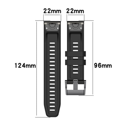 For Garmin Fenix 6 Sapphire GPS 22mm Two-Color Sports Silicone Watch Band(Orange+Black) - Watch Bands by buy2fix | Online Shopping UK | buy2fix