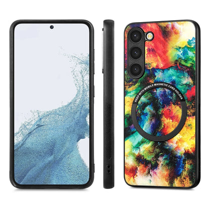For Samsung Galaxy S23+ 5G Colored Drawing Leather Back Cover Magsafe Phone Case(Colorful Cloud) - Galaxy S23+ 5G Cases by buy2fix | Online Shopping UK | buy2fix