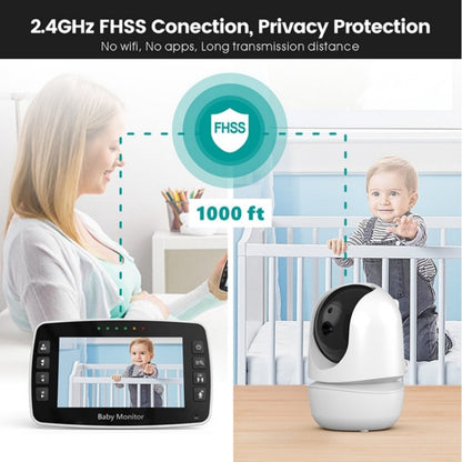 SM43A 4.3inch Color Display Night Vision Smart Zoom Baby Monitor Camera(EU Plug) - Security by buy2fix | Online Shopping UK | buy2fix