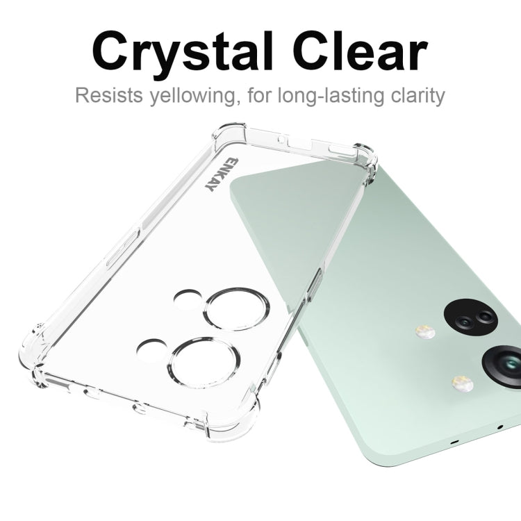 For OnePlus Ace 2V 5G ENKAY Clear TPU Shockproof Anti-slip Phone Case - OnePlus Cases by ENKAY | Online Shopping UK | buy2fix