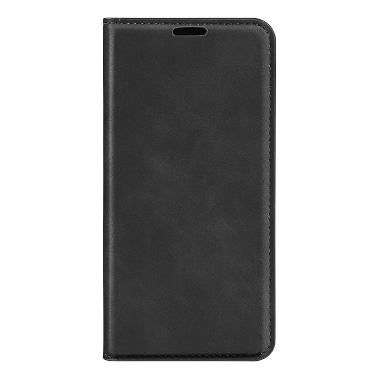 For TCL 40 SE Retro-skin  Magnetic Suction Leather Phone Case(Black) - More Brand by buy2fix | Online Shopping UK | buy2fix