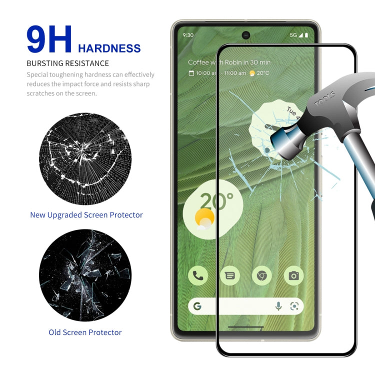 10pcs For Google Pixel 7A ENKAY Full Glue High Aluminum-silicon Tempered Glass  Film - Google Tempered Glass by ENKAY | Online Shopping UK | buy2fix