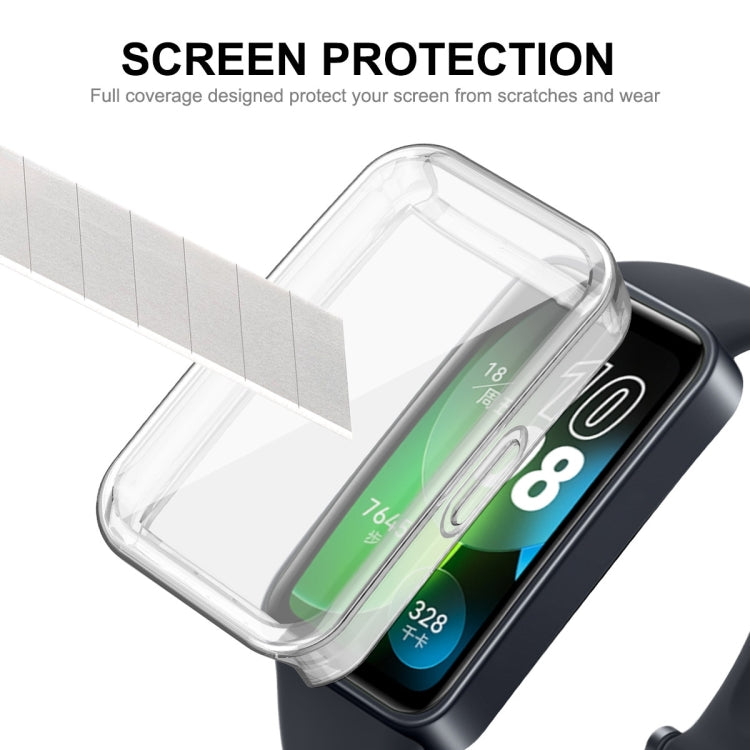 For Huawei Band 8 / 9 ENKAY Hat-Prince Full Coverage Transparent Soft TPU Watch Case with Screen Protection - Watch Cases by ENKAY | Online Shopping UK | buy2fix