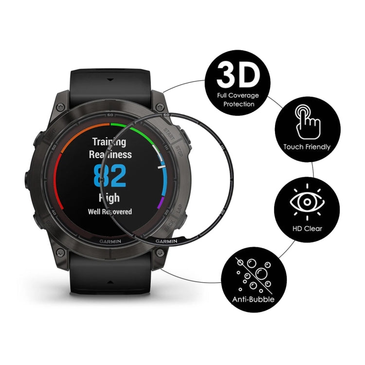 For Garmin Fenix 7 Pro 10pcs ENKAY 3D Full Coverage Soft PC Edge + PMMA HD Screen Protector Film - Screen Protector by ENKAY | Online Shopping UK | buy2fix