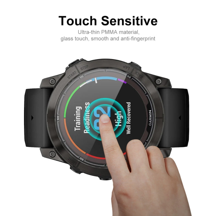 For Garmin Fenix 7 Pro 10pcs ENKAY 3D Full Coverage Soft PC Edge PMMA HD Screen Protector Film - Screen Protector by ENKAY | Online Shopping UK | buy2fix