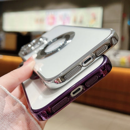 For iPhone 14 Magsafe Electroplating TPU Phone Case(Purple) - iPhone 14 Cases by buy2fix | Online Shopping UK | buy2fix