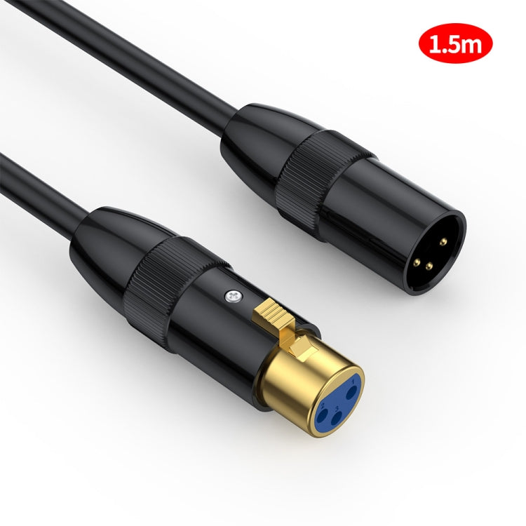 JUNSUNMAY XLR Male to Female Mic Cord 3 Pin Audio Cable Balanced Shielded Cable, Length:1.5m - Microphone Audio Cable & Connector by JUNSUNMAY | Online Shopping UK | buy2fix