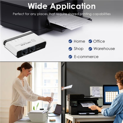 WAVLINK NU516U1 USB2.0 Wireless Printer Server With 10 / 100Mbps LAN / Bridge WiFi(US Plug) - Printer Accessories by WAVLINK | Online Shopping UK | buy2fix