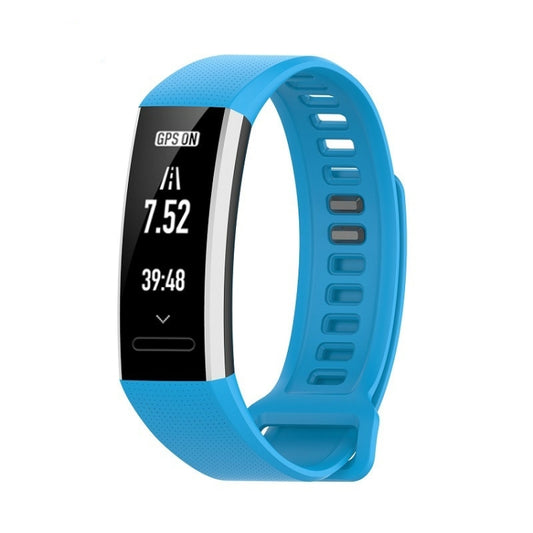 For Huawei Band 2 Pro / Band 2 / ERS-B19 / ERS-B29 Sports Bracelet Silicone Watch Band(Blue) - Smart Wear by buy2fix | Online Shopping UK | buy2fix
