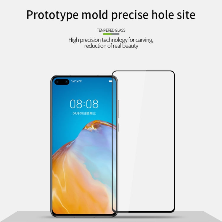 For Huawei P40 PINWUYO 9H 2.5D Full Screen Tempered Glass Film(Black) - Huawei Tempered Glass by PINWUYO | Online Shopping UK | buy2fix