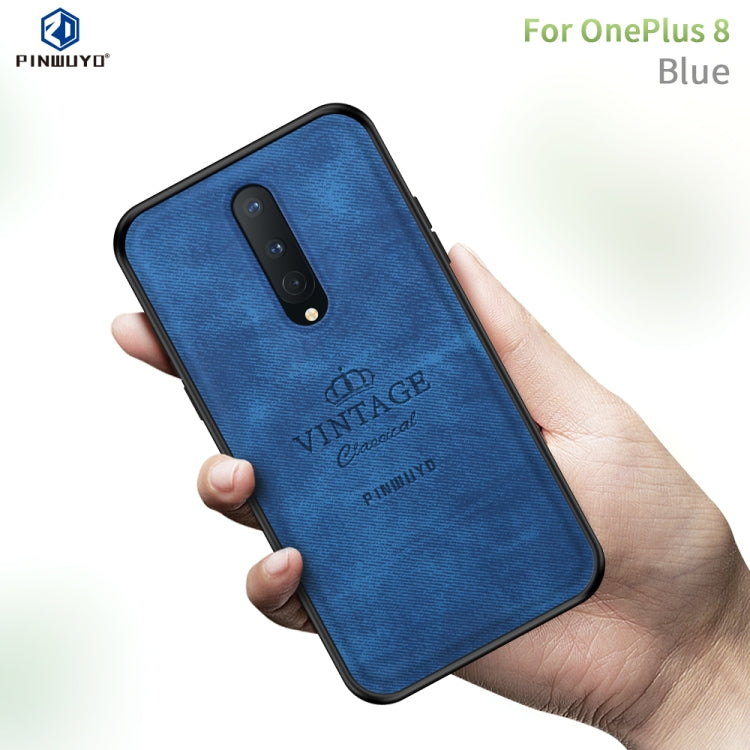 For Oneplus 8 PINWUYO Zun Series PC + TPU + Skin Waterproof And Anti-fall All-inclusive Protective Shell(Blue) - OnePlus Cases by PINWUYO | Online Shopping UK | buy2fix