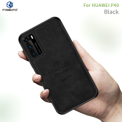 For Huawei P40 PINWUYO Zun Series PC + TPU + Skin Waterproof And Anti-fall All-inclusive Protective Shell(Black) - Huawei Cases by PINWUYO | Online Shopping UK | buy2fix