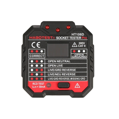 HT106 Socket Testers Voltage Test Detector Ground Line Neutral Line Live Line Leakage Electroscope(UK Plug) - Consumer Electronics by buy2fix | Online Shopping UK | buy2fix