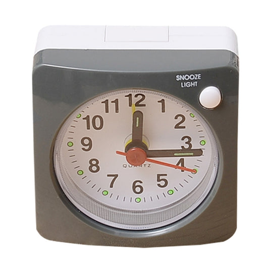 Travel Small Alarm Clock Bedside Mute Alarm Clock with Light & Snooze Function(Grey) - Home & Garden by buy2fix | Online Shopping UK | buy2fix