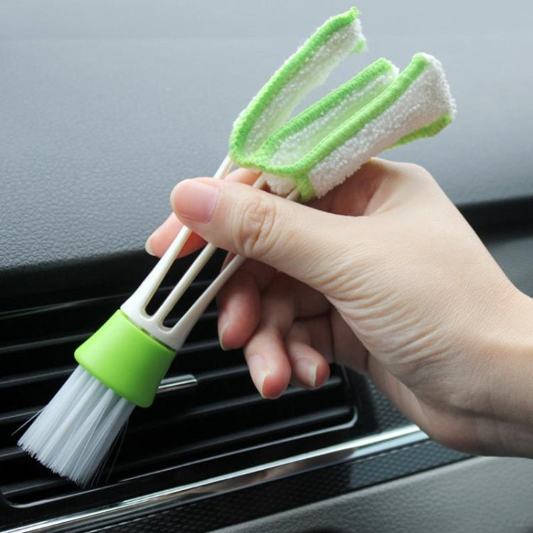 2 PCS Plastic Car Cleaning Brush Double Ended Car Air Vent Slit Cleaner Brush Dusting Blinds Keyboard Cleaning Brushes Cleaner - Car washing supplies by buy2fix | Online Shopping UK | buy2fix