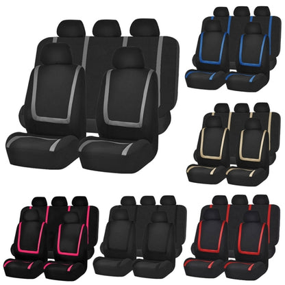 Universal Car Seat Cover Polyester Fabric Automobile Seat Covers Car Seat Cover Vehicle Seat Protector Interior Accessories 4pcs Set Blue - Seat Accessories by buy2fix | Online Shopping UK | buy2fix