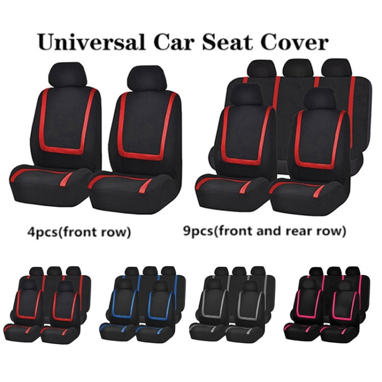 Universal Car Seat Cover Polyester Fabric Automobile Seat Covers Car Seat Cover Vehicle Seat Protector Interior Accessories 4pcs Set Blue - Seat Accessories by buy2fix | Online Shopping UK | buy2fix