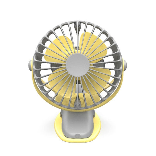 360 Degree -Round Rotation Mini Cooling Air Fan 4 Speed Adjustable Portable USB Rechargeable Desktop Clip Fan(Gray) - Consumer Electronics by buy2fix | Online Shopping UK | buy2fix
