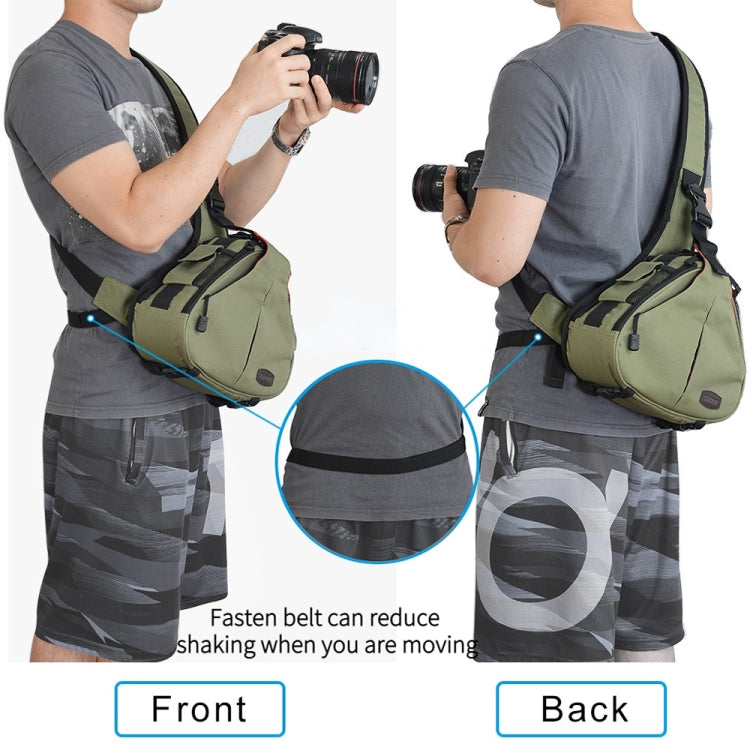 CADeN K1 DSLR Camera Shoulder Waterproof Bag with Rain Cover(Army Green) - Camera Accessories by CADeN | Online Shopping UK | buy2fix