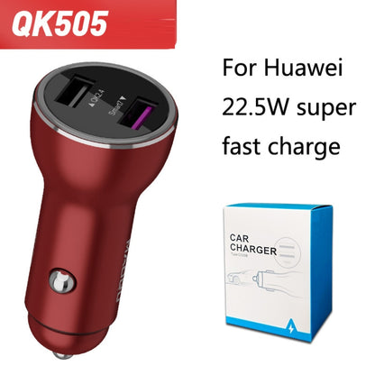 QIAKEY QK505 Dual Ports Fast Charge Car Charger(Red) - Car Charger by QIAKEY | Online Shopping UK | buy2fix