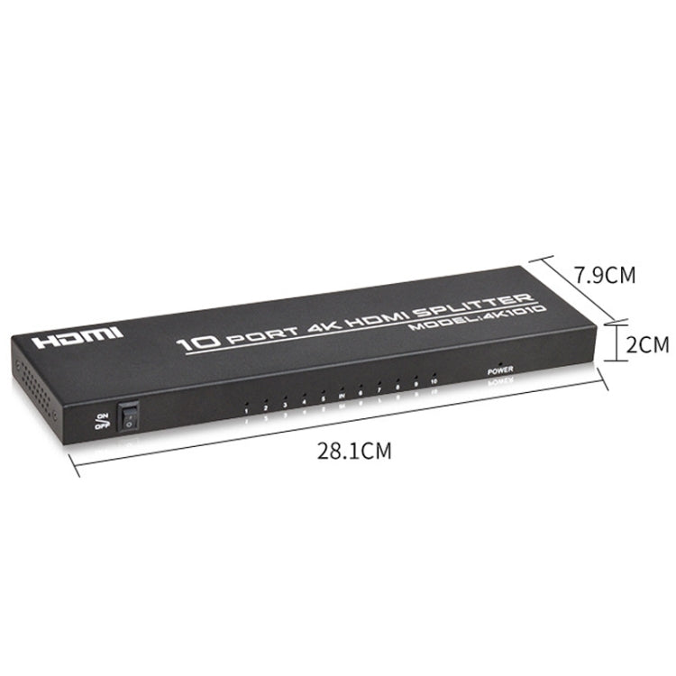 FJGEAR FJ-SM1010 30HZ HDMI 4K HD Audio And Video Splitter, Plug Type:EU Plug(Black) - Splitter by FJGEAR | Online Shopping UK | buy2fix