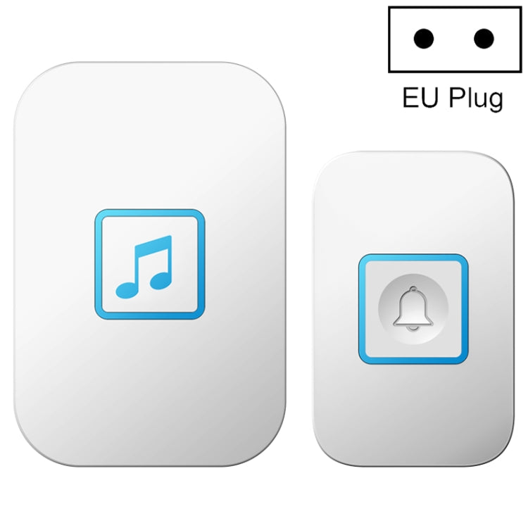 CACAZI A86 Electronic Music Remote Control Doorbell One For One AC Wireless Doorbell, Style:EU Plug(White) - Wireless Doorbell by CACAZI | Online Shopping UK | buy2fix