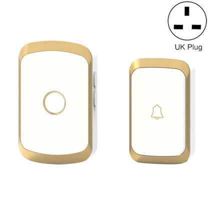 CACAZI A20 Smart Home Wireless Doorbell Digital Music Remote Control Waterproof Doorbell, Style:UK Plug(Golden) - Security by buy2fix | Online Shopping UK | buy2fix