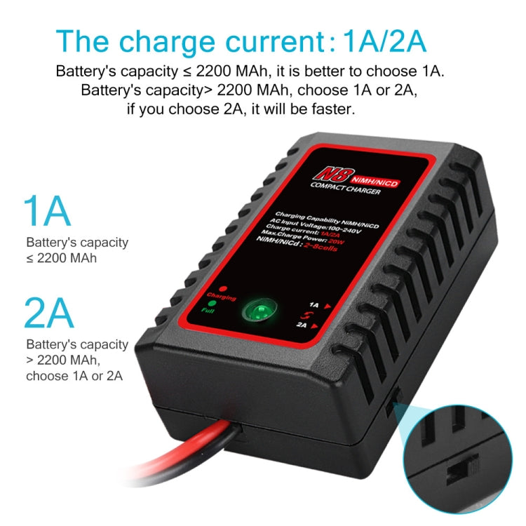 HTRC N8 Ni-MH Ni-Cr Battery Charger Smart Balance Charger, EU Plug - Charger by HTRC | Online Shopping UK | buy2fix