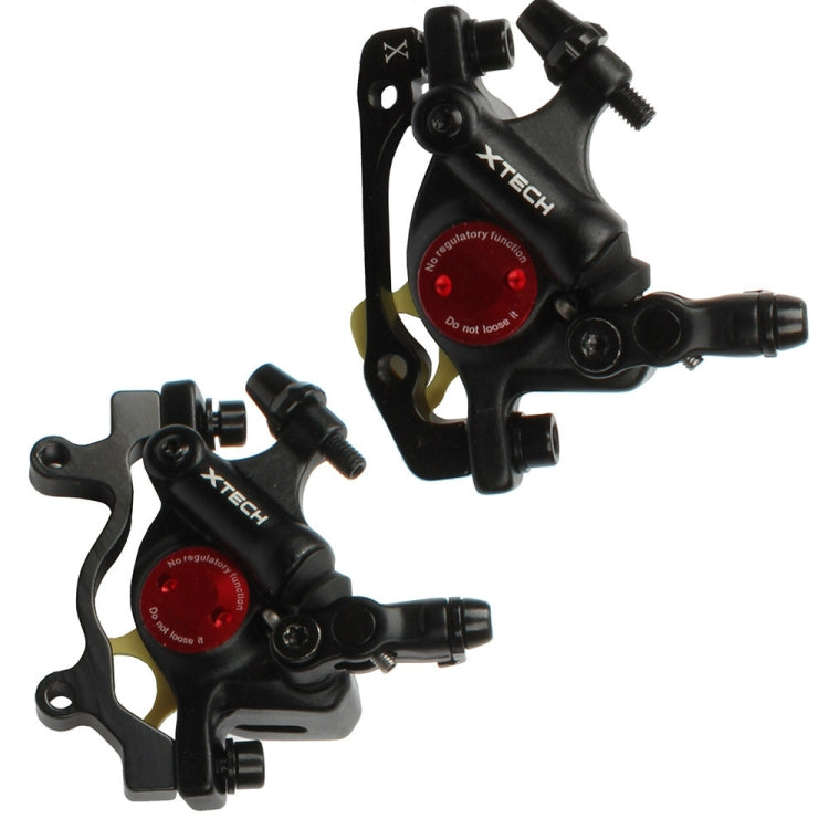 ZOOM HB100 Mountain Bike Hydraulic Brake Caliper Folding Bike Cable Pull Hydraulic Disc Brake Caliper, Style:Front and Rear(Black) - Bicycle Brake Parts by Zoom | Online Shopping UK | buy2fix