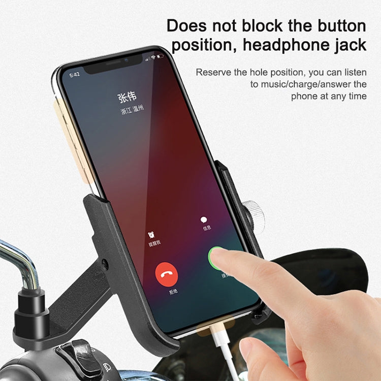 Bicycle Mobile Phone Holder Motorcycle Electric Car Navigation Mobile Phone Holder, Style:Handlebars(Black) - Holders by buy2fix | Online Shopping UK | buy2fix