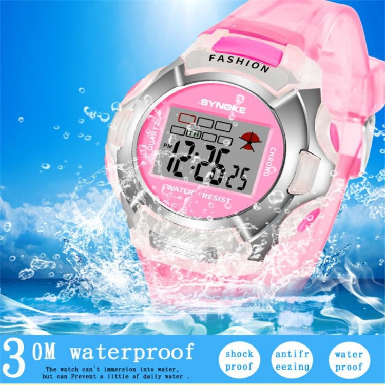 SYNOKE 99329 Waterproof Luminous Sports Electronic Watch for Children(Red) - Sport Watches by SYNOKE | Online Shopping UK | buy2fix