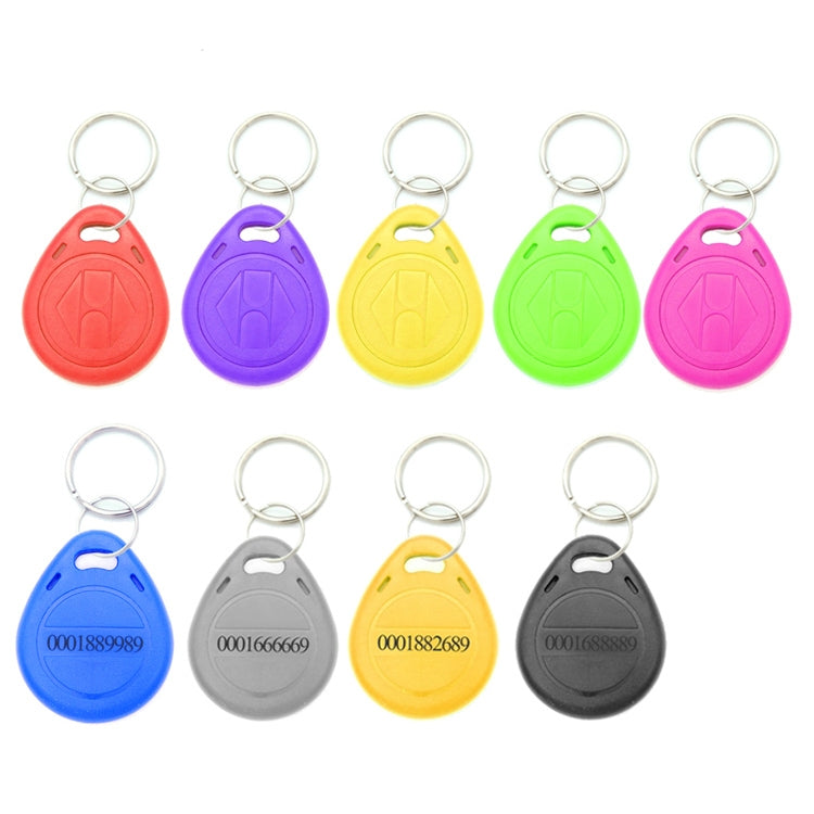 10 PCS 125KHz TK/EM4100 Proximity ID Card Chip Keychain Key Ring(Purple) - Security by buy2fix | Online Shopping UK | buy2fix