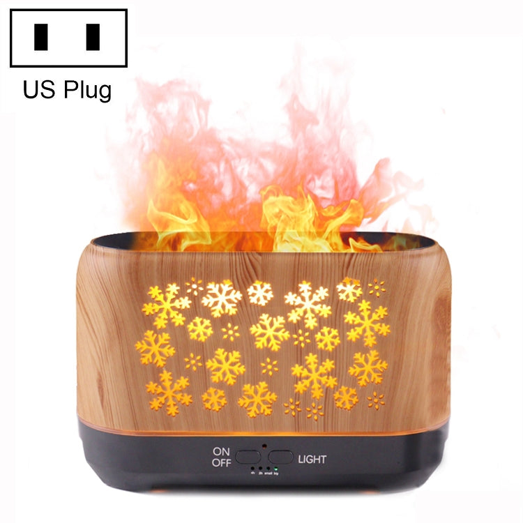 Desktop 3D Simulation Flame Incense Smoked Machine Humidifier, Colour:Light Wood Grain(US Plug) - Home & Garden by buy2fix | Online Shopping UK | buy2fix