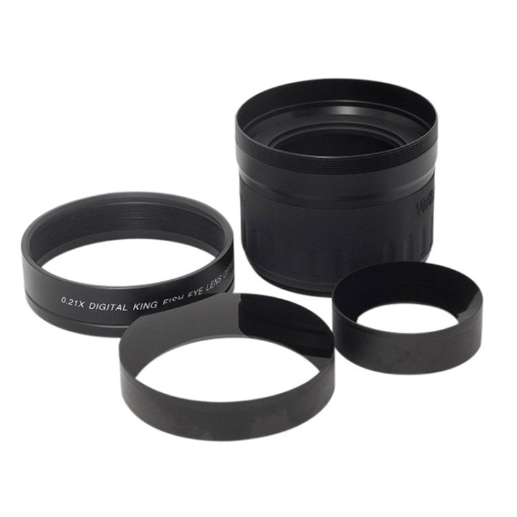 58mm 0.21X Digital Wide Angle Auxiliary Fisheye Lens for Canon / Nikon / Sony / Minolta / Pansonic / Olympus / Pentax 18-55 - Camera Accessories by buy2fix | Online Shopping UK | buy2fix