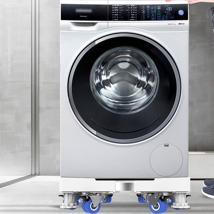 Double Tubes 8 Wheels + 4 Legs Adjustable Stainless Steel Refrigerator Bracket Washing Machine Base Bracket - Home & Garden by buy2fix | Online Shopping UK | buy2fix