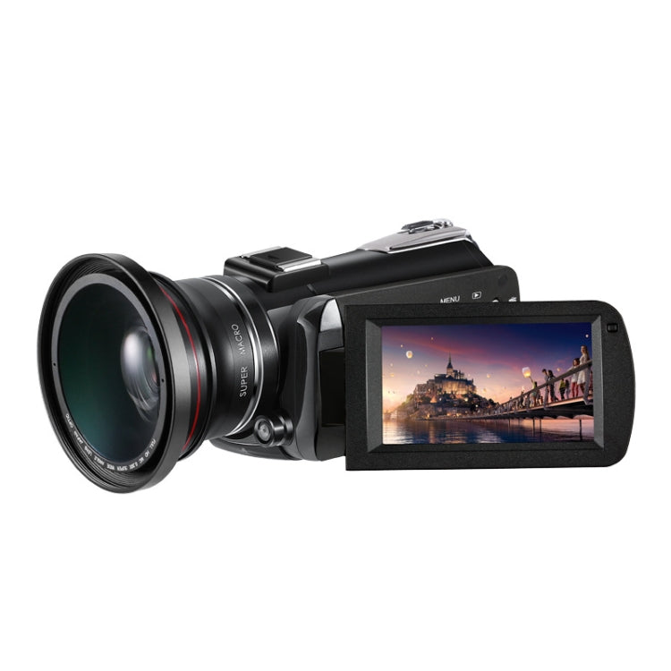 ORDRO AC5 4K HD Night Vision WiFi 12X Optical Zoom Digital Video DV Camera Camcorder, Style:Standard(Black) - Video Cameras by ORDRO | Online Shopping UK | buy2fix