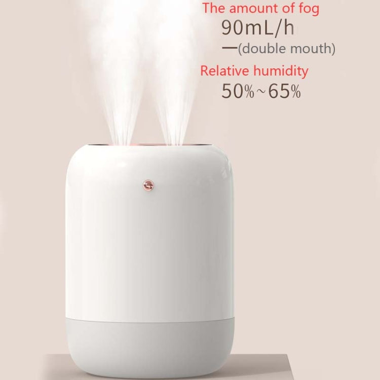 M09 Dual Nozzles Air Humidifier LED Digital Display UV Sterilization Portable Car Humidifier, Product specifications: Rechargeable Type(White) - Home & Garden by buy2fix | Online Shopping UK | buy2fix